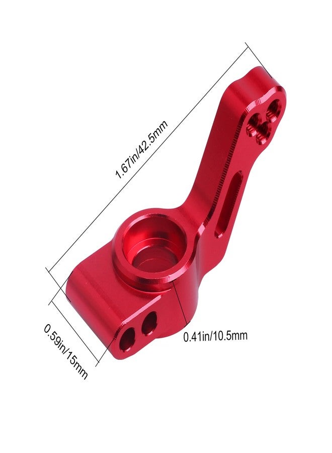 CrazyHobby Aluminum Rear Stub Axle Carriers with Ball Bearings Upgrade Parts for 1/10 Traxxas Slash 2WD, Stampede, Rustler VXL, Replaces 3752 (Red) - Image 5
